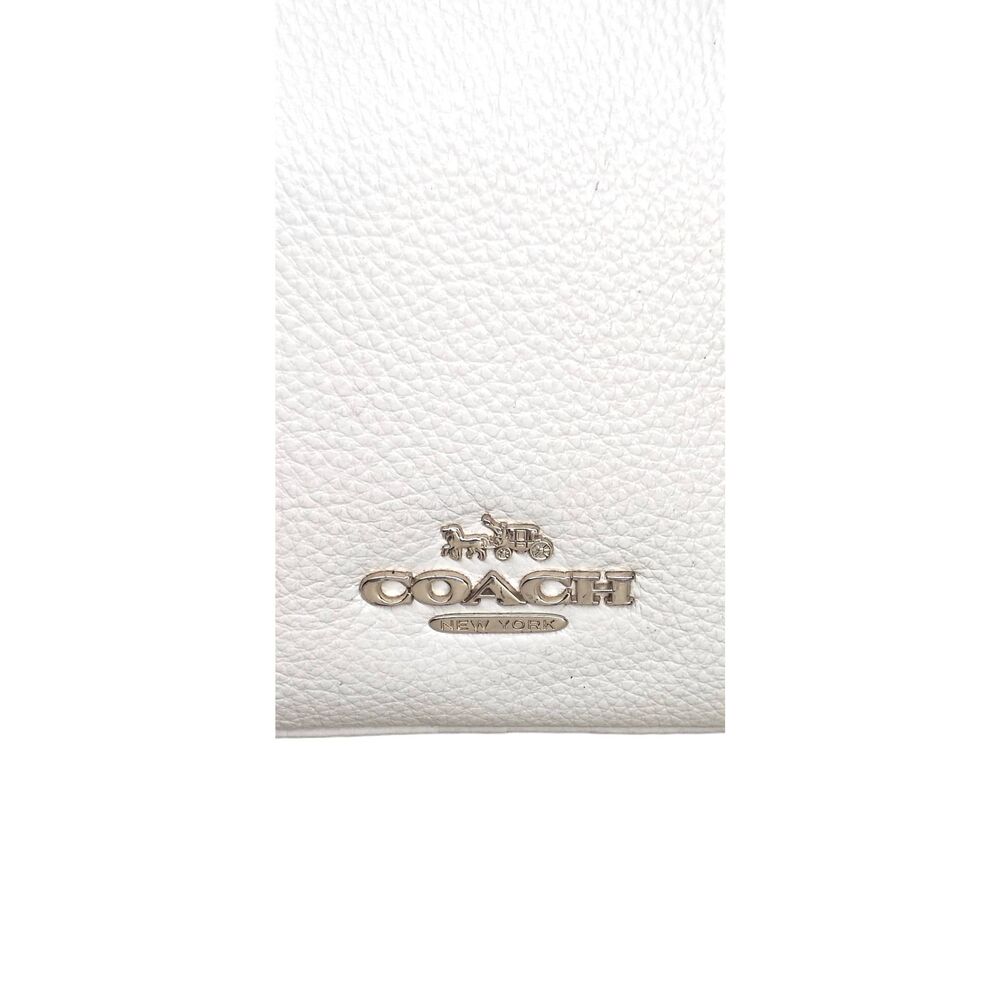 Coach Jess Crossbody Bag White Pebbled Leather F39856 Zip Top Classic - Picture 3 of 14